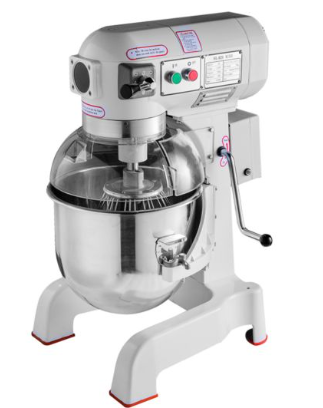 PREPLINE B20M 20 Qt Gear Driven Commercial Planetary Stand Mixer with Guard, White Economy