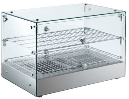 Marchia HSA50 22" Straight Glass Countertop Hot Food Display Warmer, Pass Thru