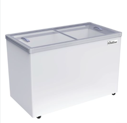 Coldline SD46 46” Flat Glass Top Ice Cream Freezer, 3 Baskets. 10.1 cu ft.