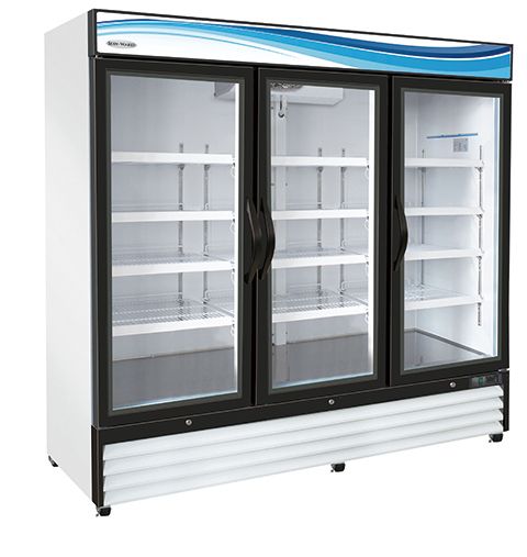 SERV-WARE 3-GLASS DOOR MERCHANDISER FREEZER (81" W X 32" D X 79.5" H )