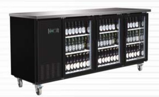 Serv-Ware BB4-24G-HC** 73 in. Glass Door Back Bar