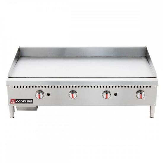 Cookline CGG-48M 48" Gas Griddle, Manual Control, 4 Burners, 120K BTU