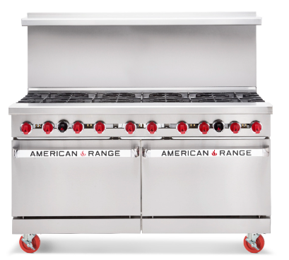 American Range 10-Burner 60" Gas Range W/ 2 Standard Ovens