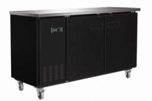 SERV-WARE 61" SOLID DOOR BACK BAR  (61.1" W X 24.4" D X 36.2" H)
