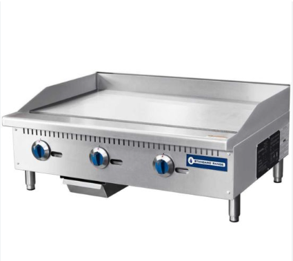 STANDARD RANGE SR-G36-M 36" Gas Griddle with Manual Control, 3 Burners, 90K BTU