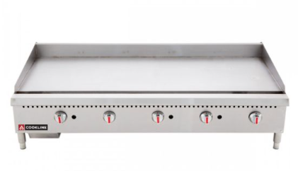 Cookline CGG-60T-HD 60" Gas Griddle, Thermostat Control, 5 Burners, 150K BTU