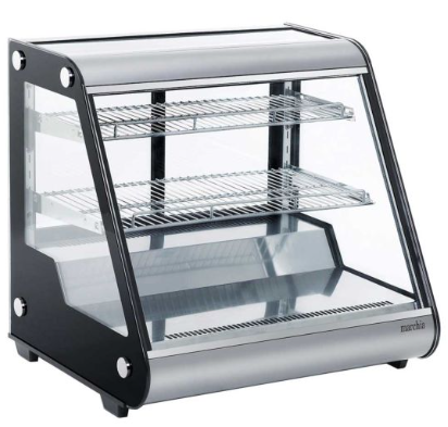 Marchia MHS121 27” S/S Heated Countertop Display Case with Flat Front Glass