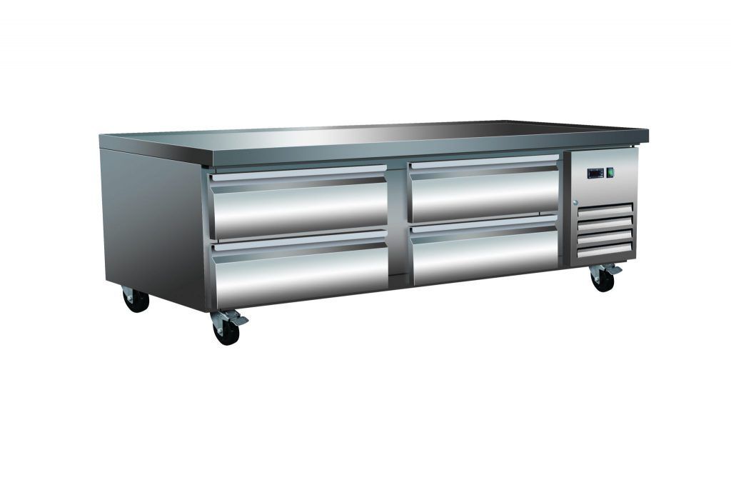 SERV-WARE 4-DRAWER 72" CHEF BASE (74" W X 31.9" D X 26" H )