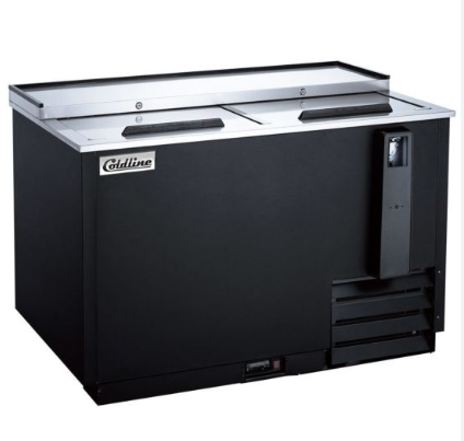 Coldline 50" Black Horizontal Bottle Cooler