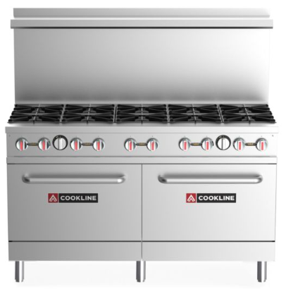 Cookline CR60-10 60" 10 Burner Range, 30K BTU x 10 Burners (362K BTU)