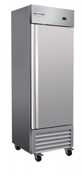 Serv-Ware RR1- HC** 1 Stainless Steel Door 23 cu. ft. Refrigerator