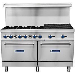 Standard Range SR-R60-24CB 60" Range - 6 top burners+24" charbroilers and 2 standard ovens