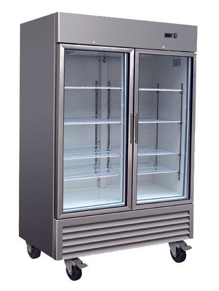 Serv-Ware RR2G-HC** 2 Glass Door 49 cu. ft. Refrigerator