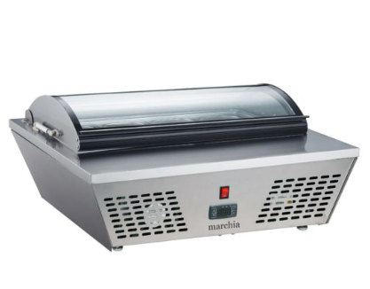 Marchia MTRS6 30" Refrigerated Countertop Refrigerator, Folding Glass