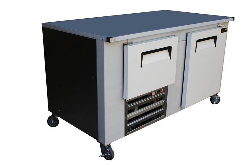 Cooltech 1-1/2 Door Low Boy Worktop Refrigerator 60"