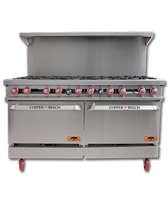 10-BURNER GAS RANGE W/OVEN