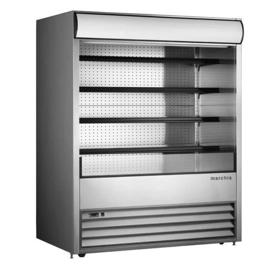 Marchia MDS72 72" Open Air Cooler Grab and Go Refrigerator, 220V, Self-cleaning Condenser