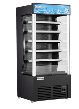 Coldline AOC-36-B 36" Black Open Air Refrigerated Display Merchandiser