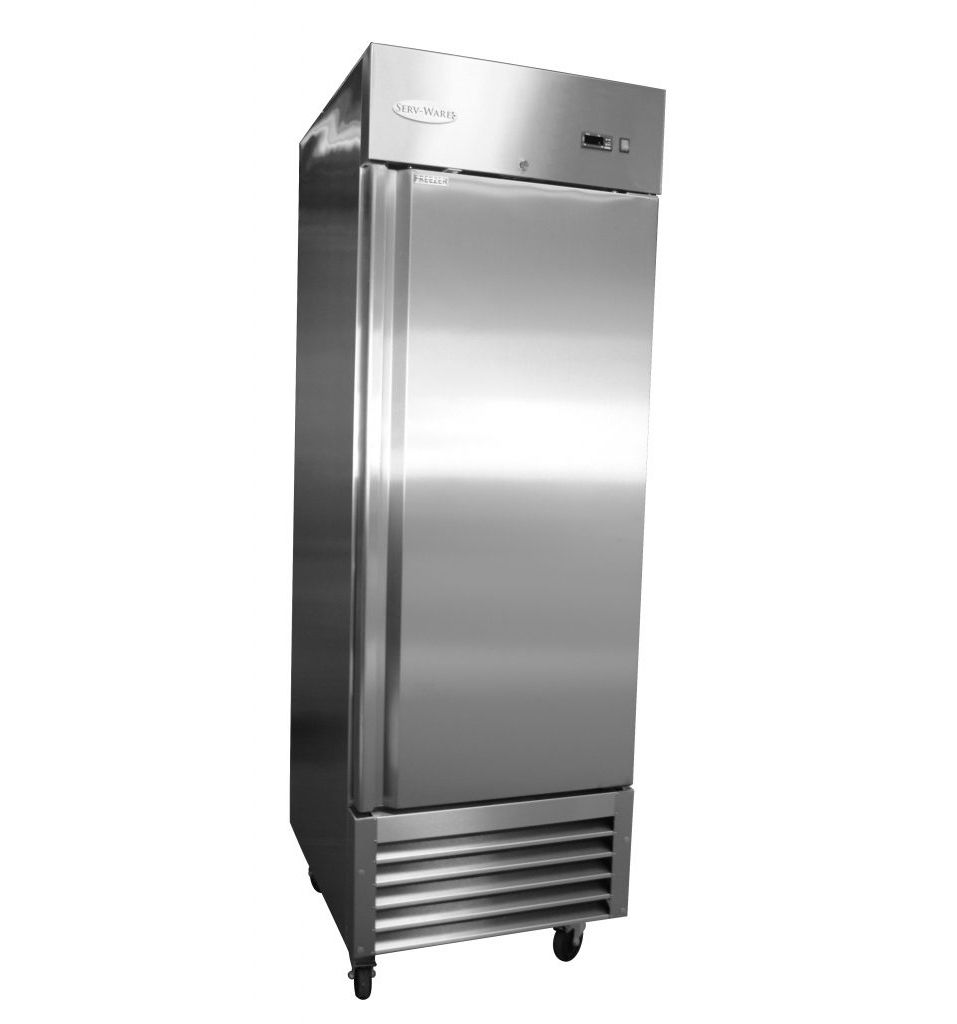 SERV-WARE 1-DOOR S/S REACH-IN FREEZER  (27" W X 33" D X 82.3" H )