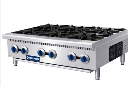 STANDARD RANGE SR-HP36-M 36" Hot plate 6 Burners, 150K BTU