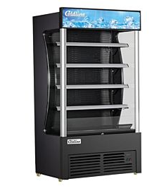 Coldline AOC-46-B 46" Black Open Air Refrigerated Display Merchandiser