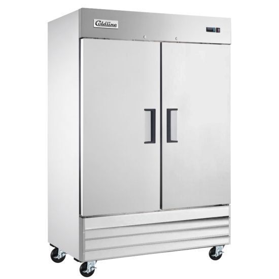 Coldline 2 Door Reach-In Freezer - Stainless Steel Interior & Exterior