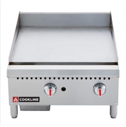 Cookline CGG-24M 24" Gas Griddle, Manual Control, 2 Burners, 60K BTU