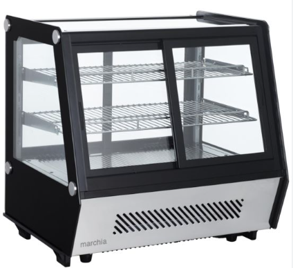 Marchia MDCC125 28” Refrigerated Countertop Display Case, Front & Rear Access