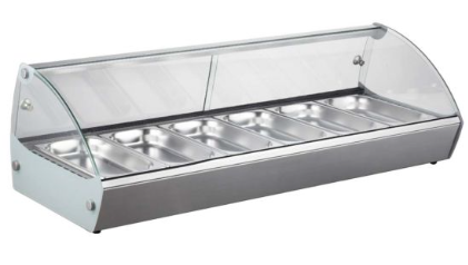 Marchia MSB6 44" Countertop Hot Food Display Warmer, 6 Pans