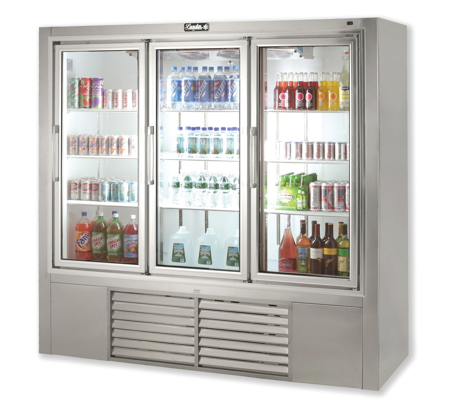 48" 2-PULLING GLASS DOOR SODA CASE ETL APPROVED