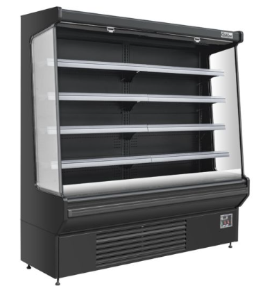Coldline SOC-76-B 76" Open Air Refrigerated Display Merchandiser, 80”H 110V - Black
