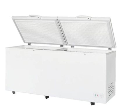 Coldline CF76 76” White Chest Freezer, LED, Casters, 1 Basket
