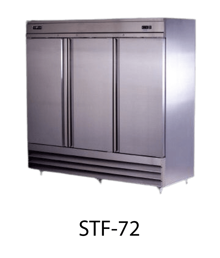 72'' 3-DOOR REACH-IN FREEZER W/ CASTERS