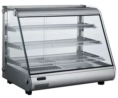 Marchia MHC161 34” S/S Heated Countertop Display Case with Flat Front Glass