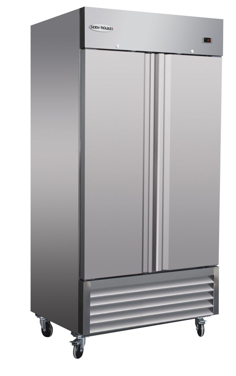 SERV-WARE 2-DOOR S/S REACH-IN REFRIGERATOR (39.5" W X 32.7" D X 82.3" H )