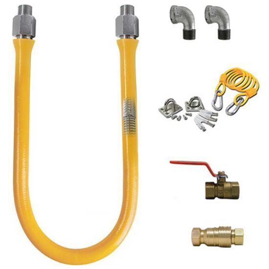 PREPLINE P-EFGC-034-60 3/4" X 60" Gas Hose Connector Kit with Quick Disconnect