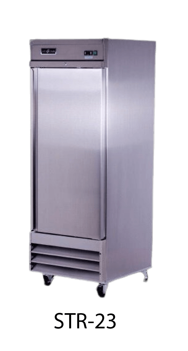 23'' 1-DOOR REACH-IN REFRIGERATOR W/ CASTERS