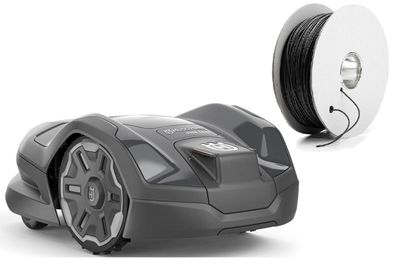 Robotmaaiers met perimeterdraad.