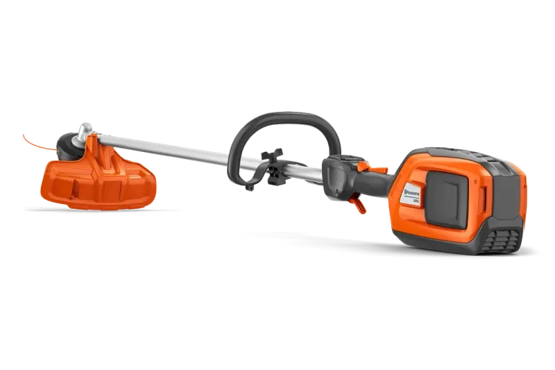 Husqvarna Accu 325iRJ met draadkop en messenschijf.