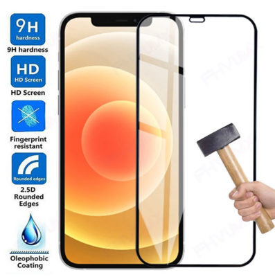 Full Cover iPhone X XR XS 11 12 13 Pro Clear Tempered Glass (Upgrade Version)