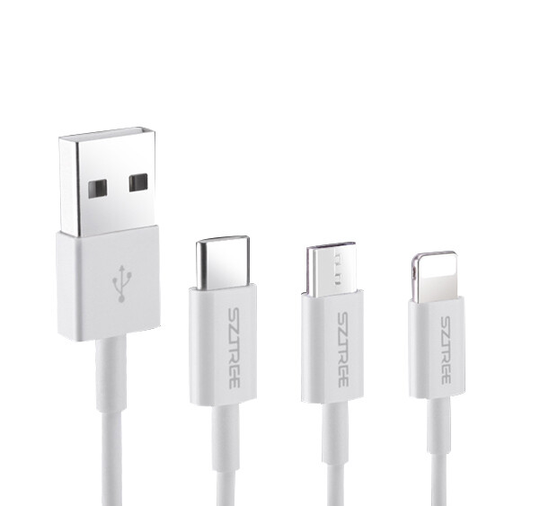 SZTREE 1M Type-c USB/Lightning USB/Micro USB Fast Charging Cable