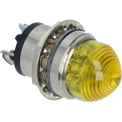 LED ind. 24Vdc Yellow, High density Dome Lens