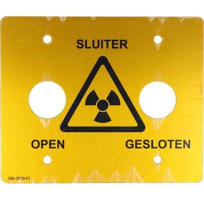 Cover Rad. Caution display Single Isotope - NL Cover Rad. Caution display Single Isotope - NL