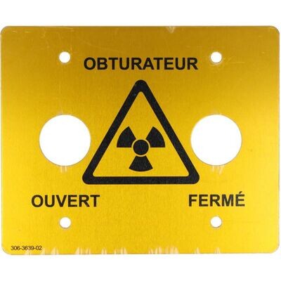 Cover Rad. Caution display Single Isotope - FR