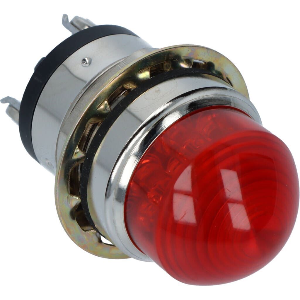 LED ind. 12Vdc Red, High density Dome Lens
