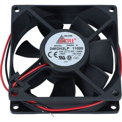 Fan 24 Vdc 80x80x25, 31cfm, high speed Fan 24 Vdc 80x80x25, 31cfm, high speed