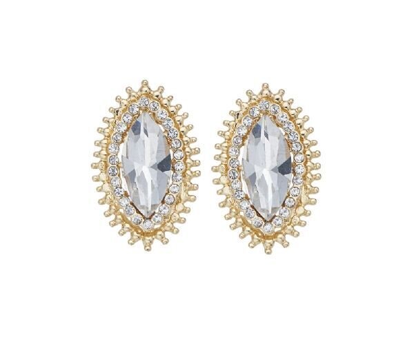 Earrings Oval white