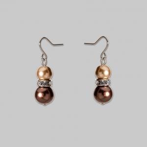 Pearl Brown Beige - Earrings