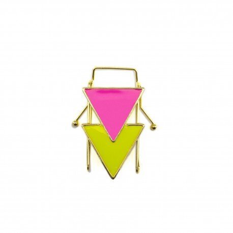 Two Triangles Fluo Gold