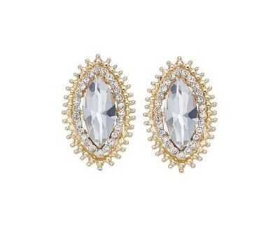 Earrings Oval white